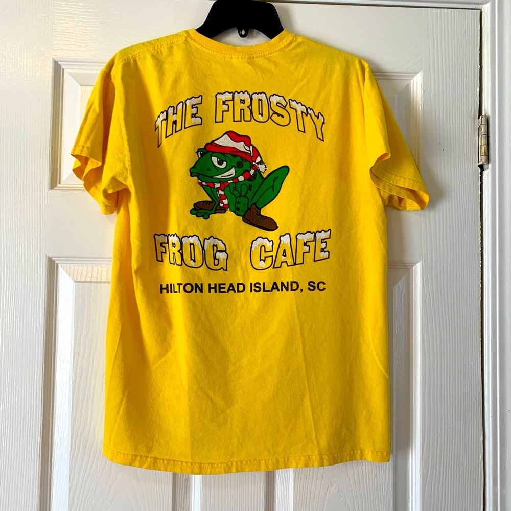 Frosty Frog 🐸 restaurant yellow Hilton Head island t-shirt fun frozen drinks